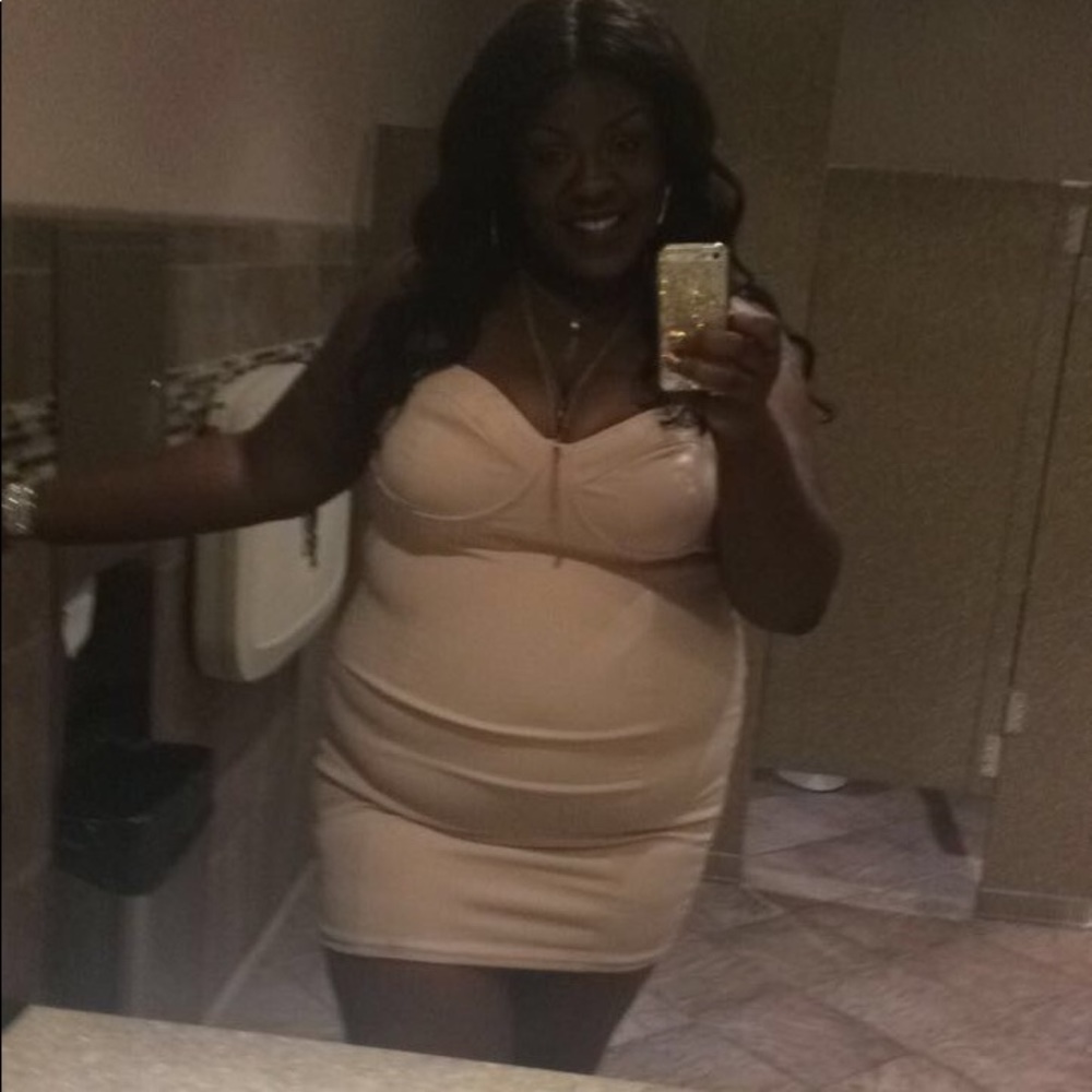 Tan mini dress